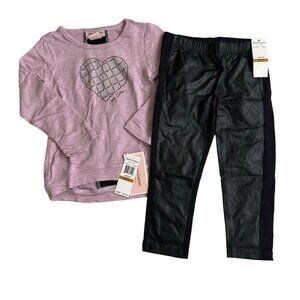 Juicy Couture matching Set Long Sleeve Blouse & Black color Legging  Size 3T new